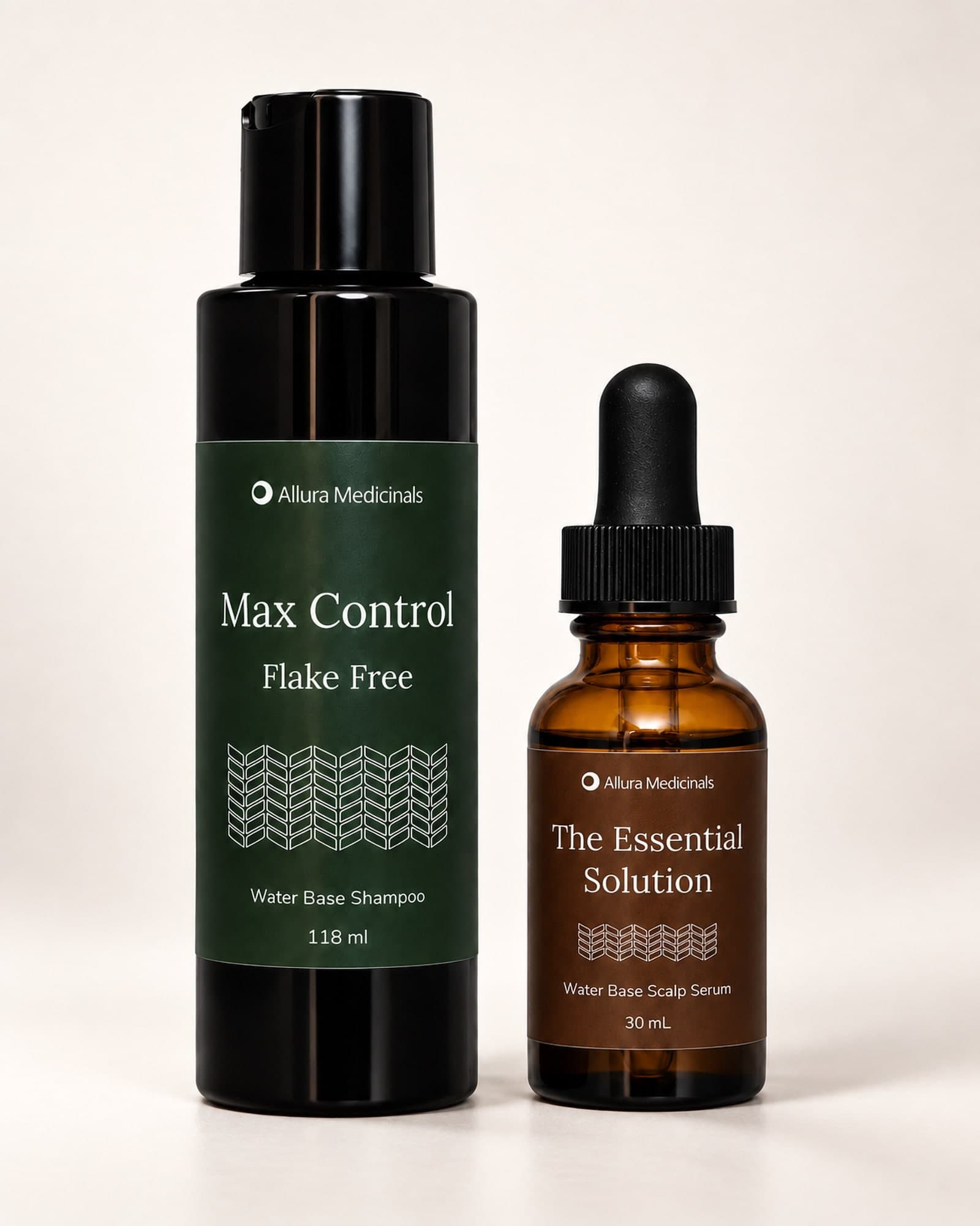 Max Control & The Essential Solution Bundle — Dermatologist-formulated scalp care shampoo and precision scalp serum by Allura